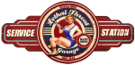 Großes Blechschild, Wandschild für Werkstatt, Kneipe oder Garagen mit Pinup Girl