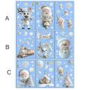 „Weihnachtsfensterbilder mit Rentier, Santa und Schneeflocken – statisch haftend, halbglänzend, wiederverwendbar“